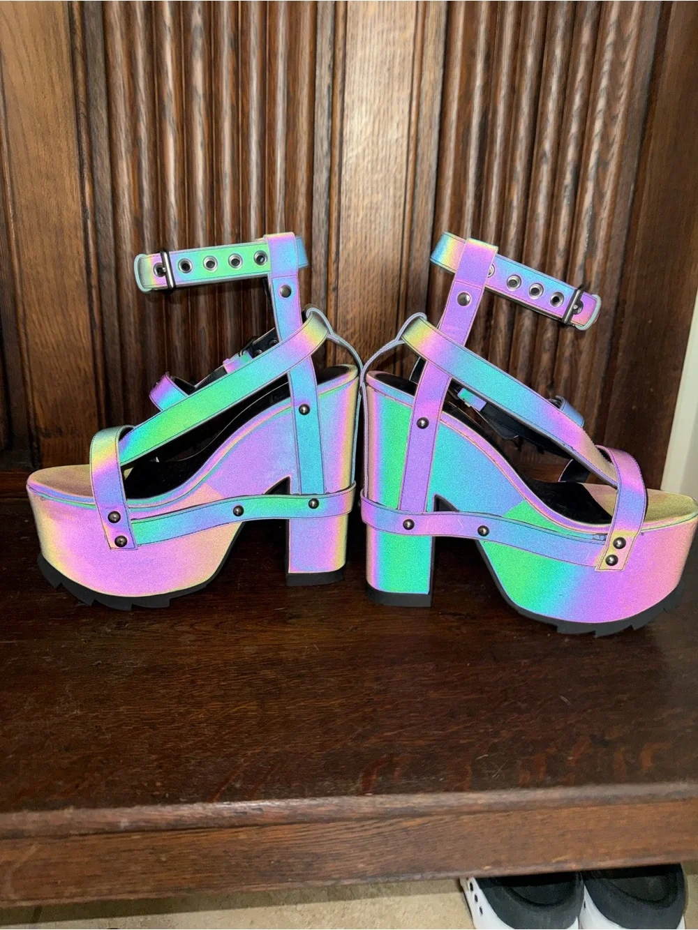 YRU Dolls Kill *DISCONTINUED* Nightcall Platform Strappy Heels Size 7